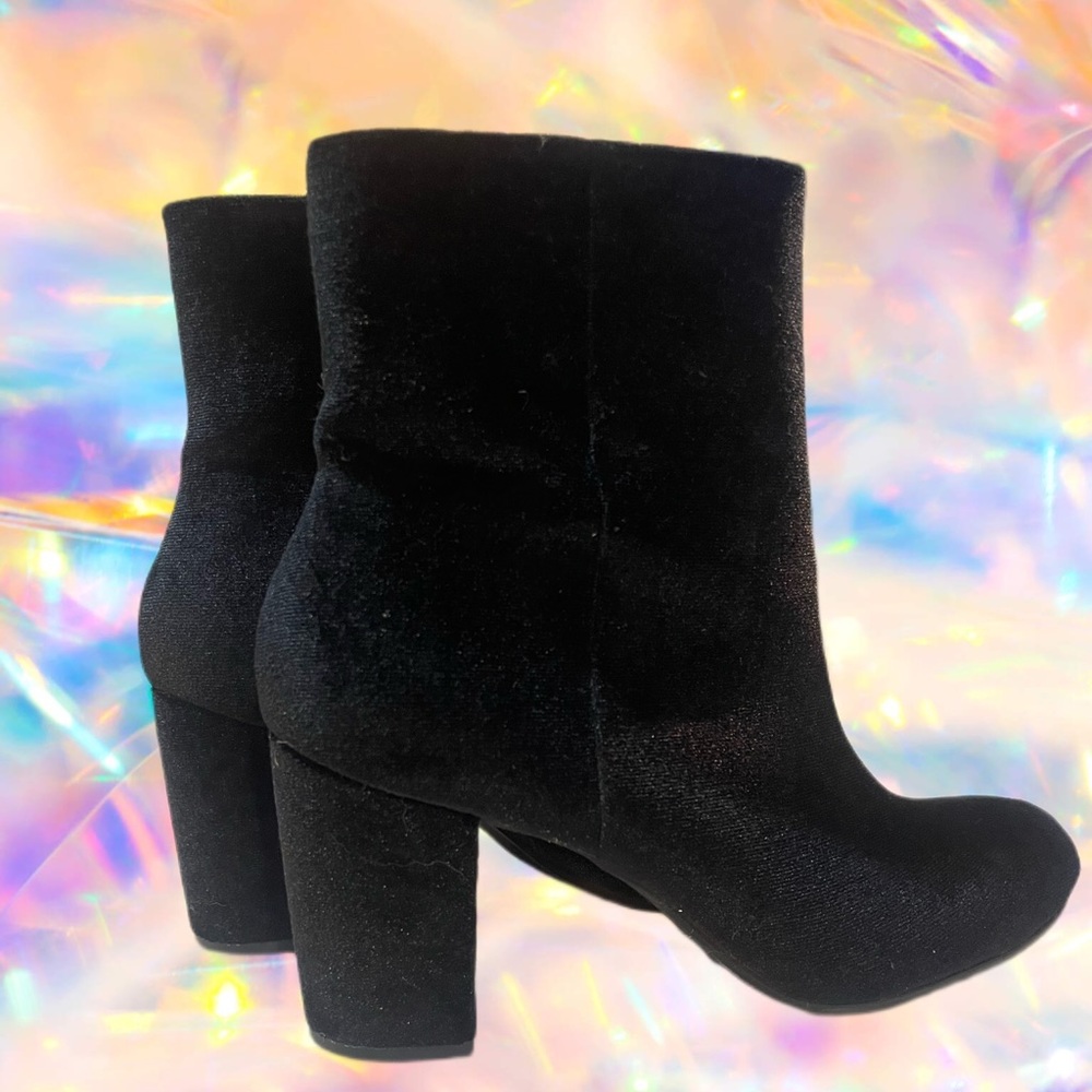 Christian Siriano Velour Heeled Boots